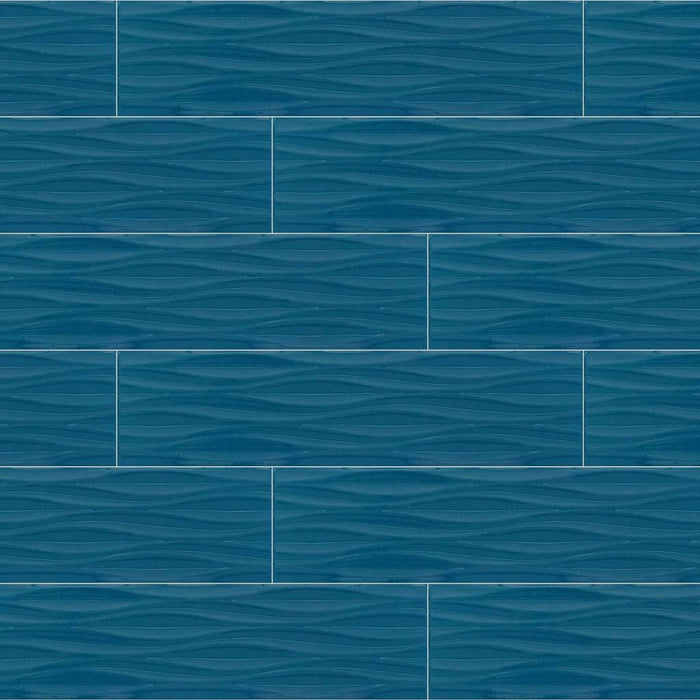 THOMAS AVE WAVE 4X16 in Deep Sea Tile