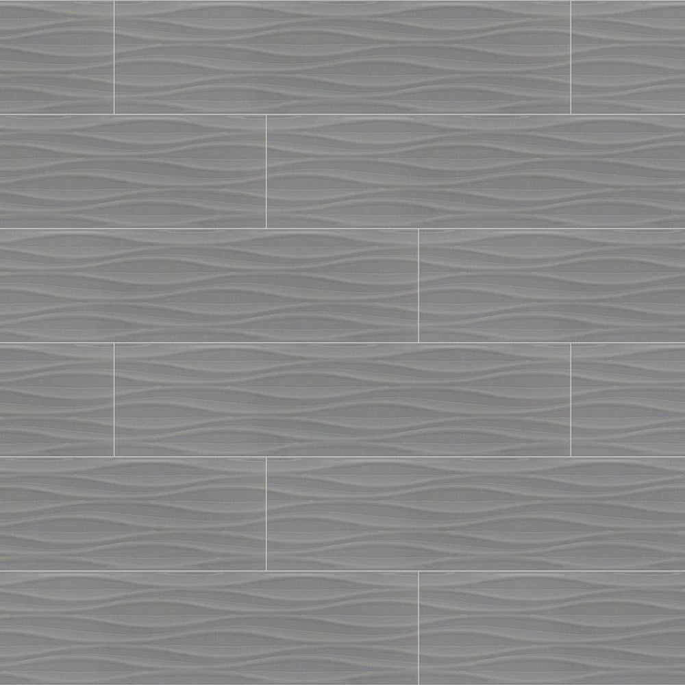 THOMAS AVE WAVE 4X16 in Storm Tile