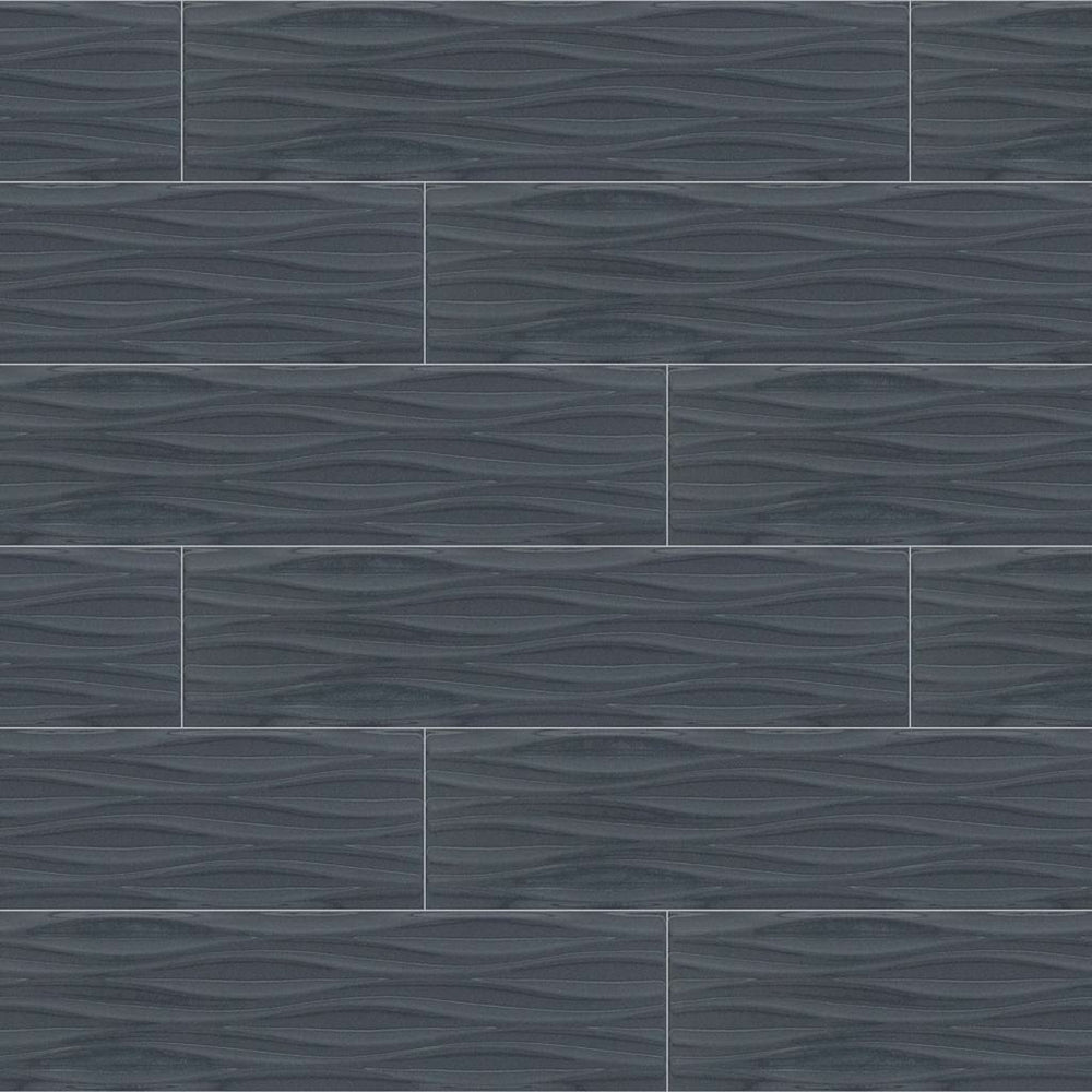 THOMAS AVE WAVE 4X16 in Midnight Tile