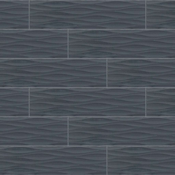 THOMAS AVE WAVE 4X16 in Midnight Tile