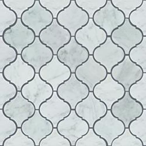 Chateau Lantern Mosaic in Bianco Carrara Tile — Atlanta Flooring Design ...