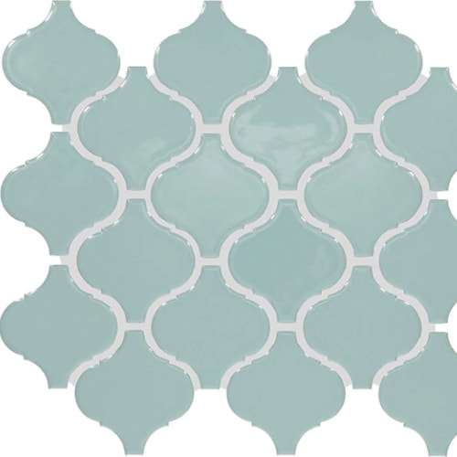 Color Wheel Retro in Spa Arabesque Tile