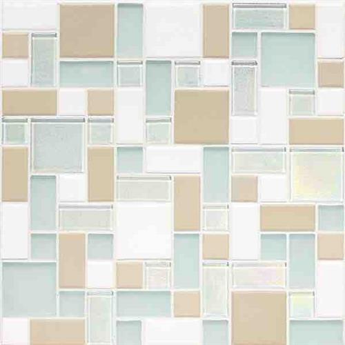 Coastal Keystones in Trade Wind Block Random Mosaic Glass Tile