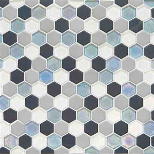 Coastal Keystones in Tropical Thunder Hexagon Mosaic Glass Tile