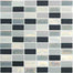 Coastal Keystones in Tropical Thunder 2 X 1 Straight-Joint Mosaic Glass Tile