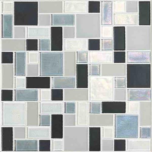 Coastal Keystones in Tropical Thunder Block Random Mosaic Glass Tile