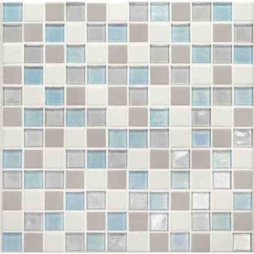 Coastal Keystones in Mediterranean Mist 1 X 1 Mosaic Glass Tile