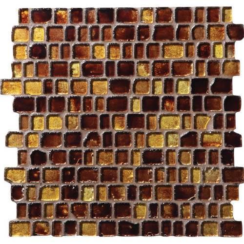 Jewel Tide in Amber Wave Glass Tile