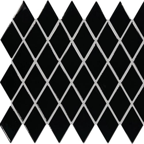 Color Wheel Retro in Black Harlequin Tile