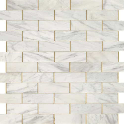 Lavaliere in Alluring White/Brass Melded Tile