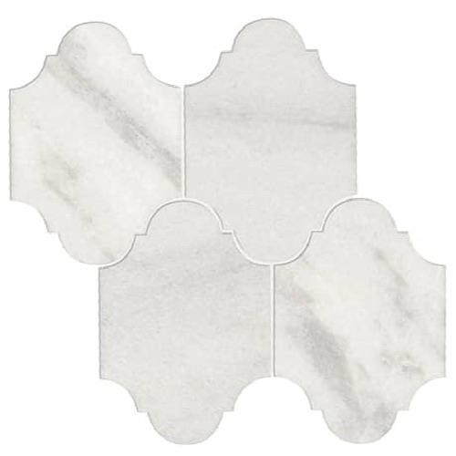 Parksville Stone in Yukon White Marble - 12x12 Brick Tile