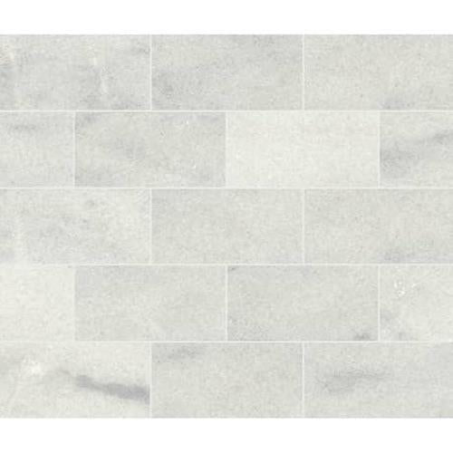 Parksville Stone in Yukon White Marble - 3x6 Honed Tile