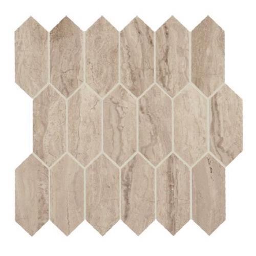 Marble Attache in Travertine - Hexagon Tile