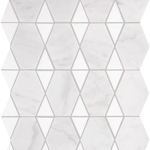 Perfit Mosaix in Saran White & Thassos Reverse Tile