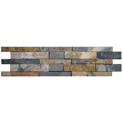 Stacked Stone in Autumn Mist (Random Kayla High-Low Natural Cleft Ungauged) Natural Stone