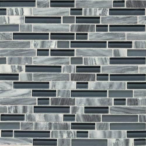 Stone Radiance&trade; in Glacier Gray Marble Random Mosaic Blend Natural Stone