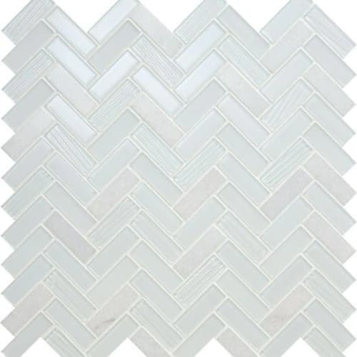 Serentina in Bliss Herringbone Glass Tile